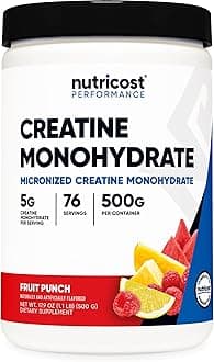 NutricostCreatine Monohydrate Powder (Fruit Punch, 500 Gram)