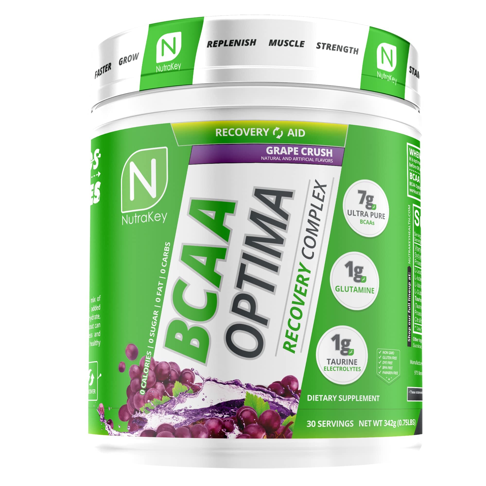 NUTRAKEYBCAA Optima Post Workout Product, Grape Crush, 15.55 Ounce