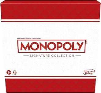 Monopoly Signature Collection Family Board Game for 2 to 6 Players, Premium Packaging and Components, in-Box Storage, Family Game for Ages 8+