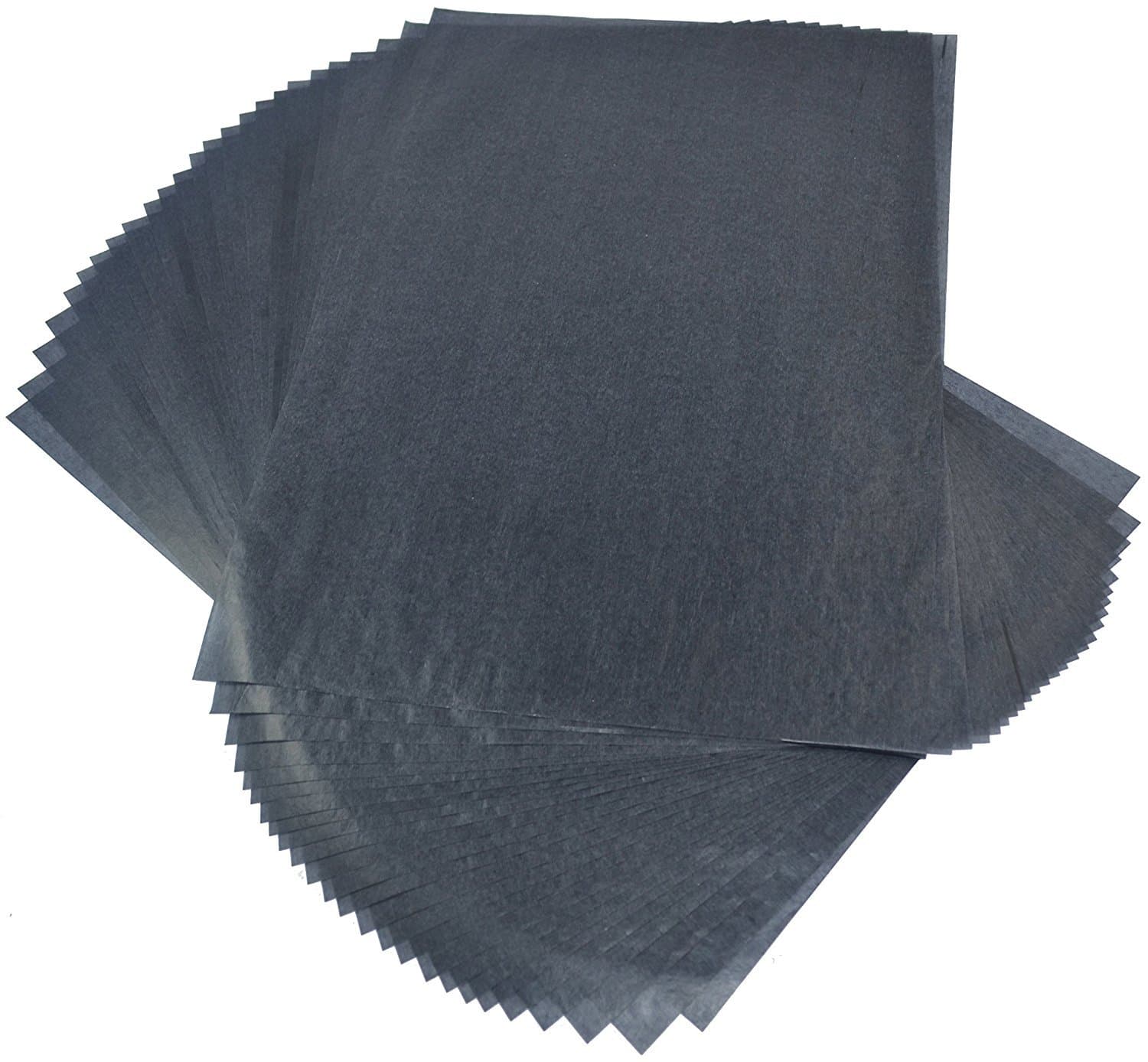 Graphite Transfer Carbon Paper - 60 Sheets (9" x 13") Black Tracing Paper Extra Dark And Strong to Transfer on Wood, Paper, Canvas, Art copies & Other Art Surfaces