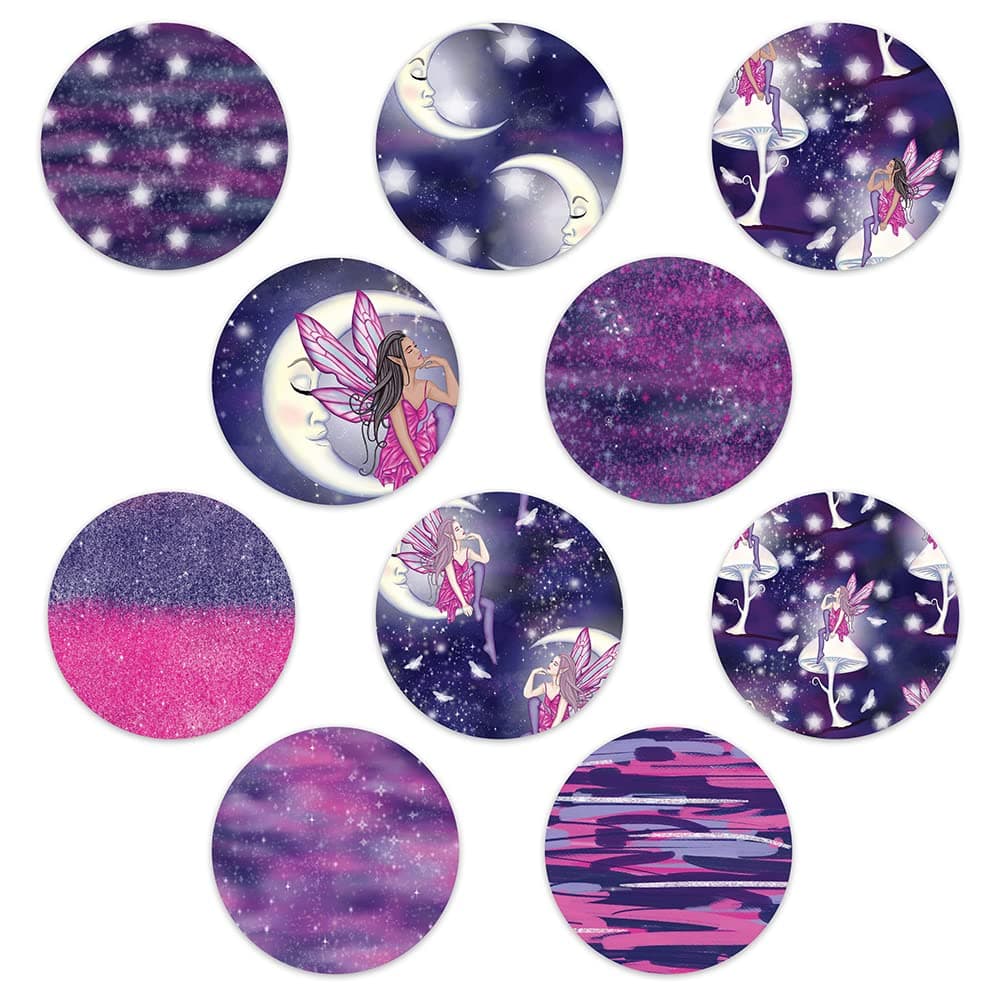 Rockadex Adhesive Patches - Compatible for Freestyle Libre Sensor, Custom-Designed Freestyle Libre Patches, Diabetic Supplies Mix 10 Pack Fairies (Full Circle NO Cut)