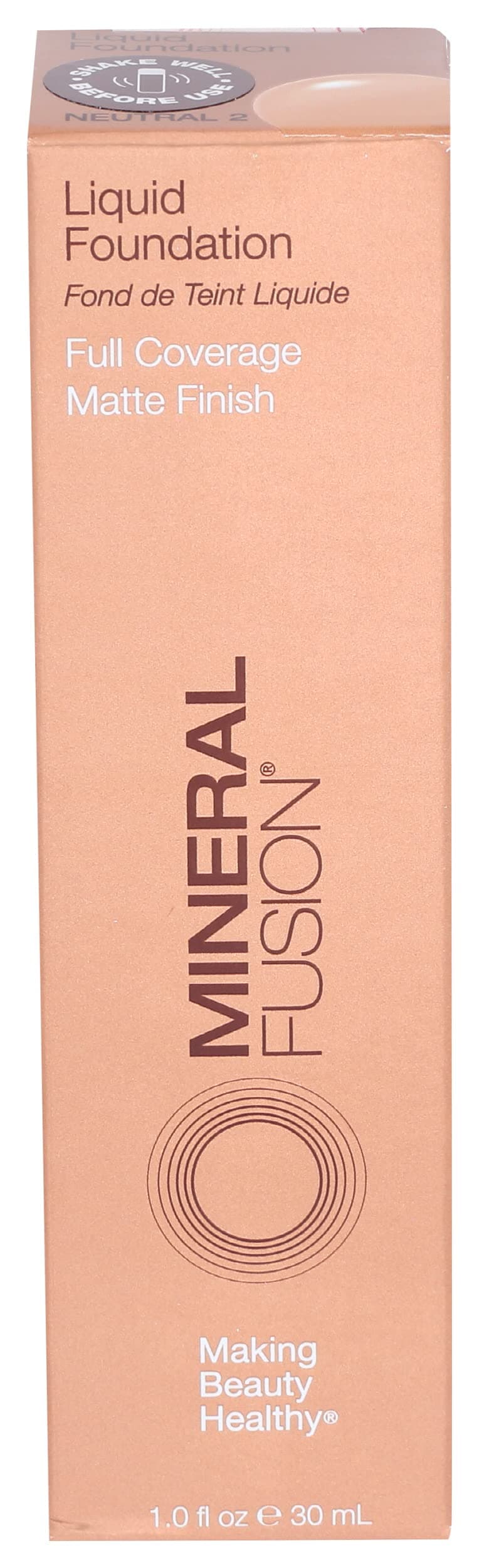 Full Coverage Foundation, Liquid Foundation - Neutral 2- Fair to Medium Complexion w/Neutral Undertones, Lightweight Matte Finish, Up to 12 Hr Hydration, Hypoallergenic & Vegan, 1 fl oz