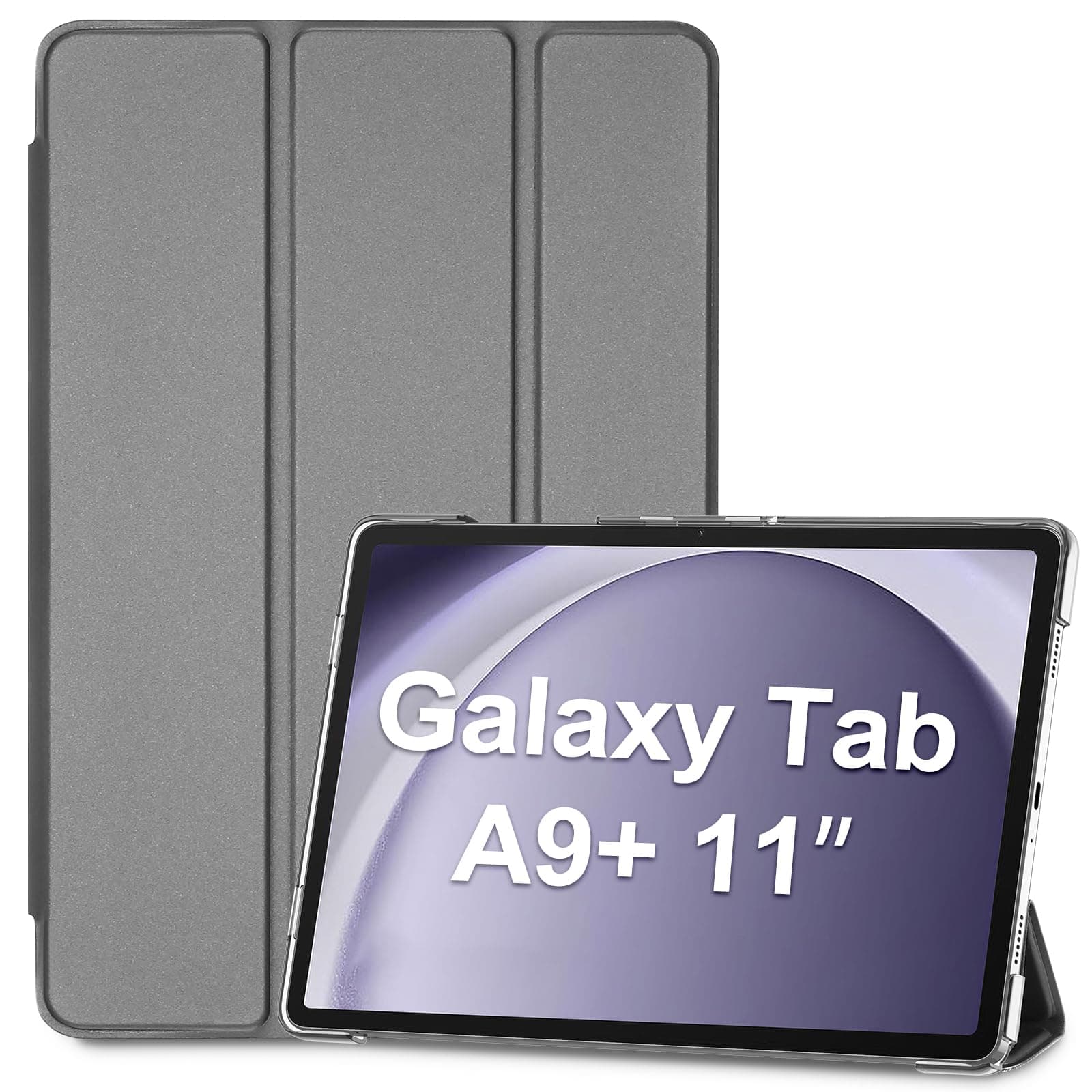 ProCaseSmart Case for Galaxy Tab A9 Plus/A9+ 5g 11 Inch 2023 SM-X210 SM-X215 SM-X216 SM-X218, Slim Stand Hard Back Shell Protective Cover Folio Case for Galaxy Tab A9 Plus 2023 -Grey