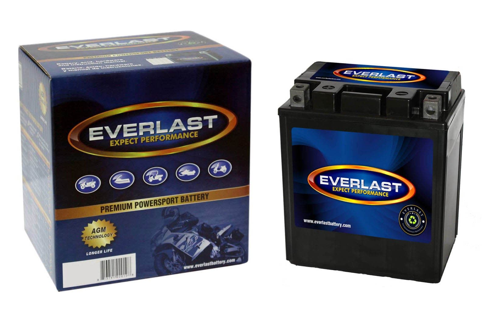 Battery - CTX14AH-BS - 12 Volt, AGM, Fresh Pack -5 1/4 L X 3 1/2 W X6 1/2 H