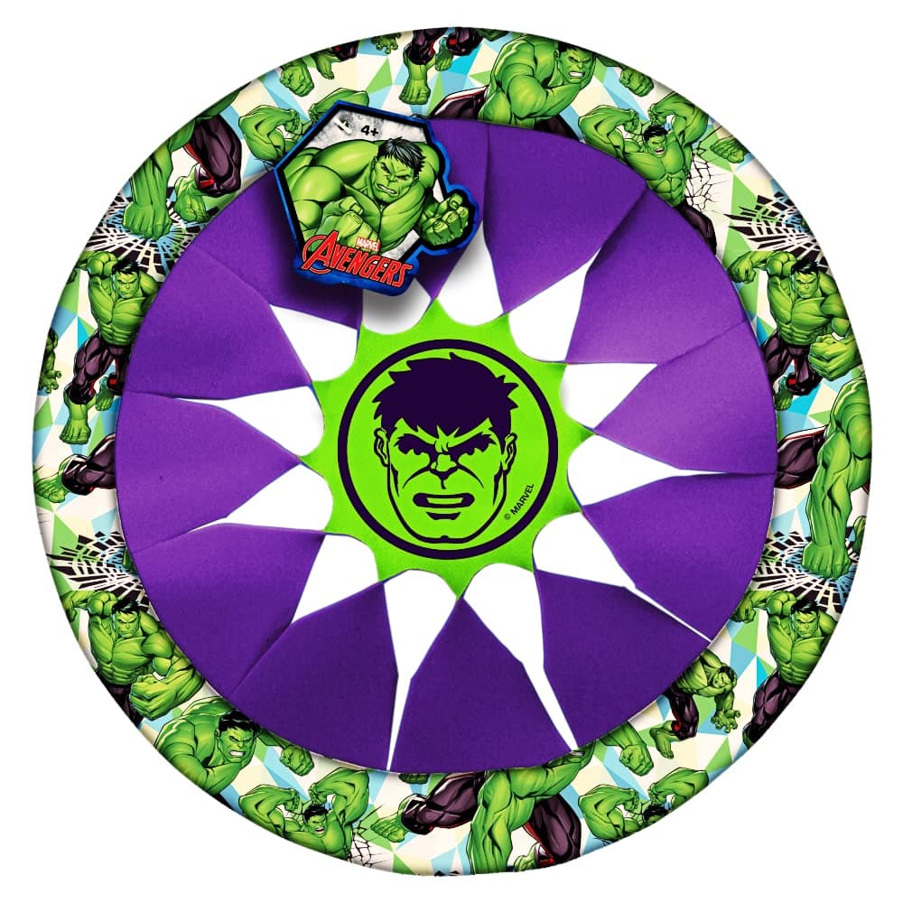 JA-RU Marvel Soft & Safe Frisbee Throwing Disc 12" (1 Hulk Disc) Spiderman, Hulk & Iron Man Flying Discs for Kids Boy Toys. Fidget Beach Pool Outdoor Outside Toys Family Game B-6827-1