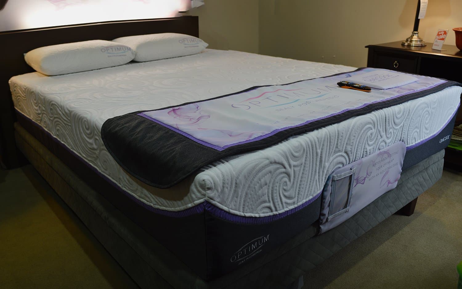 Sealy Optimum Gold Elation Mattress + Reflexion R4 Adjustable Base Combo(Queen Set)