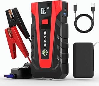 Scatach011 3000A Car Battery Jump Starter,12V Jump Starter Battery Pack (up to 9.0L Gasoline and 7.0L Diesel Engine), Portable Jump Box with 3 Modes Flashlight and Jumper Cable