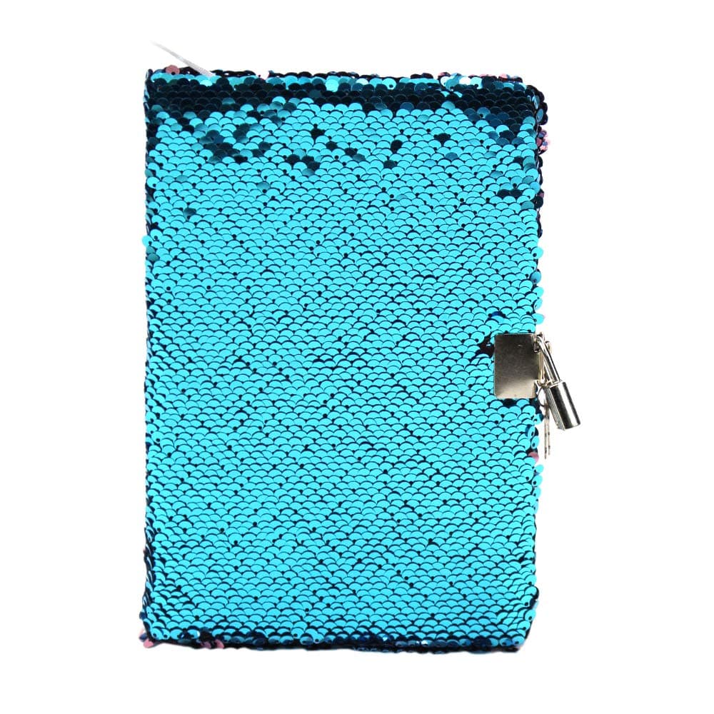 KisSealed Magic Sequin Journal Reversible Sequin Office Notebook Mermaid Notepad School Diary for Girls Adults Festival Birthday (Rose Gold with Lock)