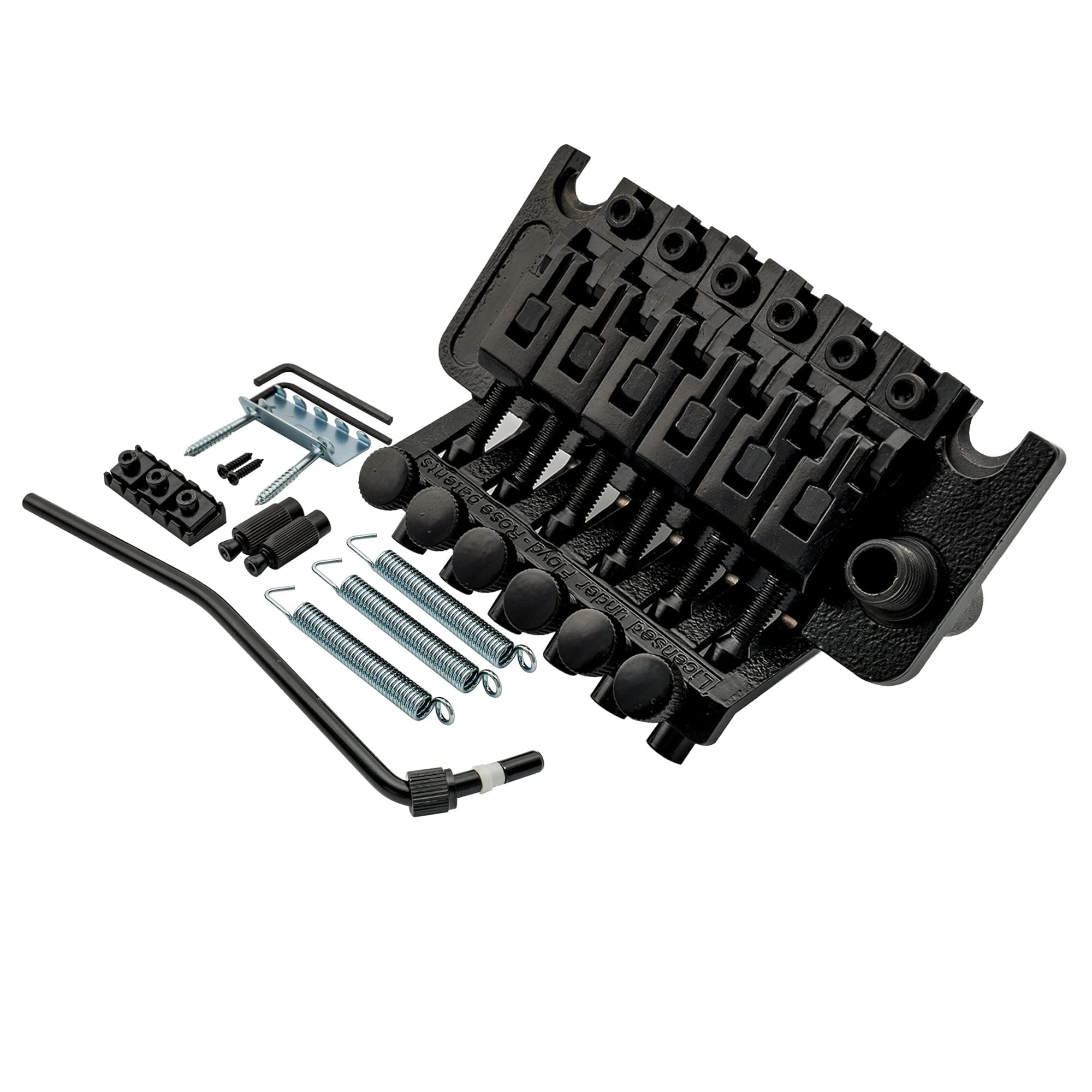 Double Locking Tremolo System Bridge for Floyd Rose Style Electric Guitar,Black