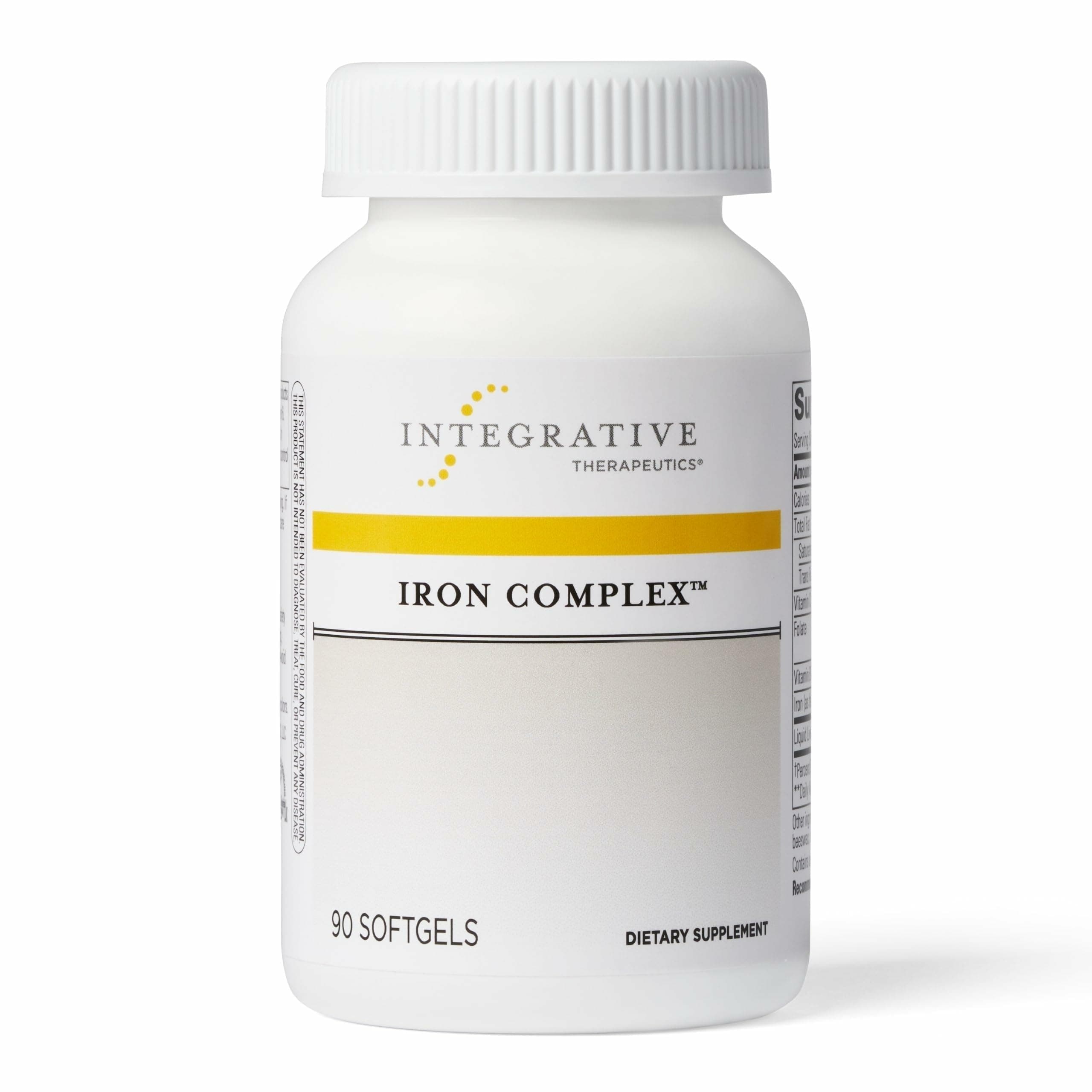 Iron Complex - Wellness & Energy Support with Vitamins C & B12* - Includes Folate - Gluten-Free & Dairy-Free - 90 Softgels (45 Servings)