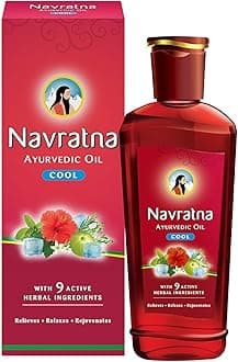 - Navratna Ayurvedic Cool Oil | Combination of 9 Ayurvedic Herbs | Relieves Headache, Body ache, Tiredness, Sleeplessness & Tension| Improves Scalp Health | Relaxing & Rejuvenating cooling effect, 500ml