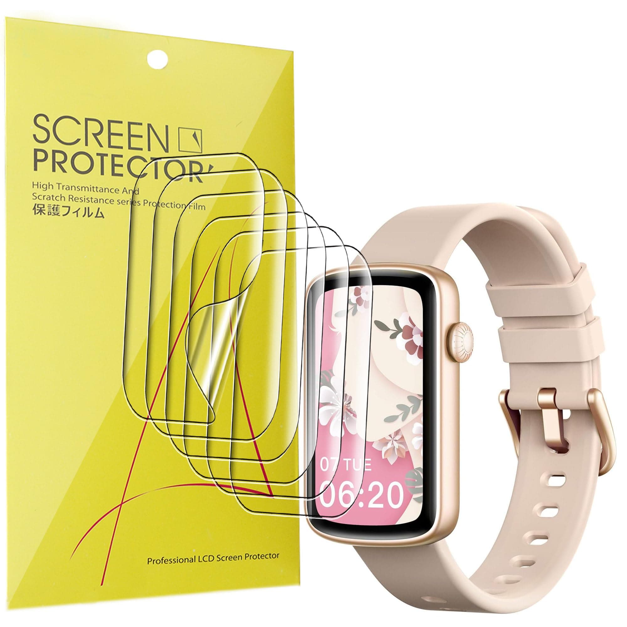 Lamshaw Compatible for SHANG WING Smart Watches Screen Protector, [6 Pack] Full Coverage TPU Clear Film Compatible for SHANG WING LYNN2 Smart Watches (6 pack)