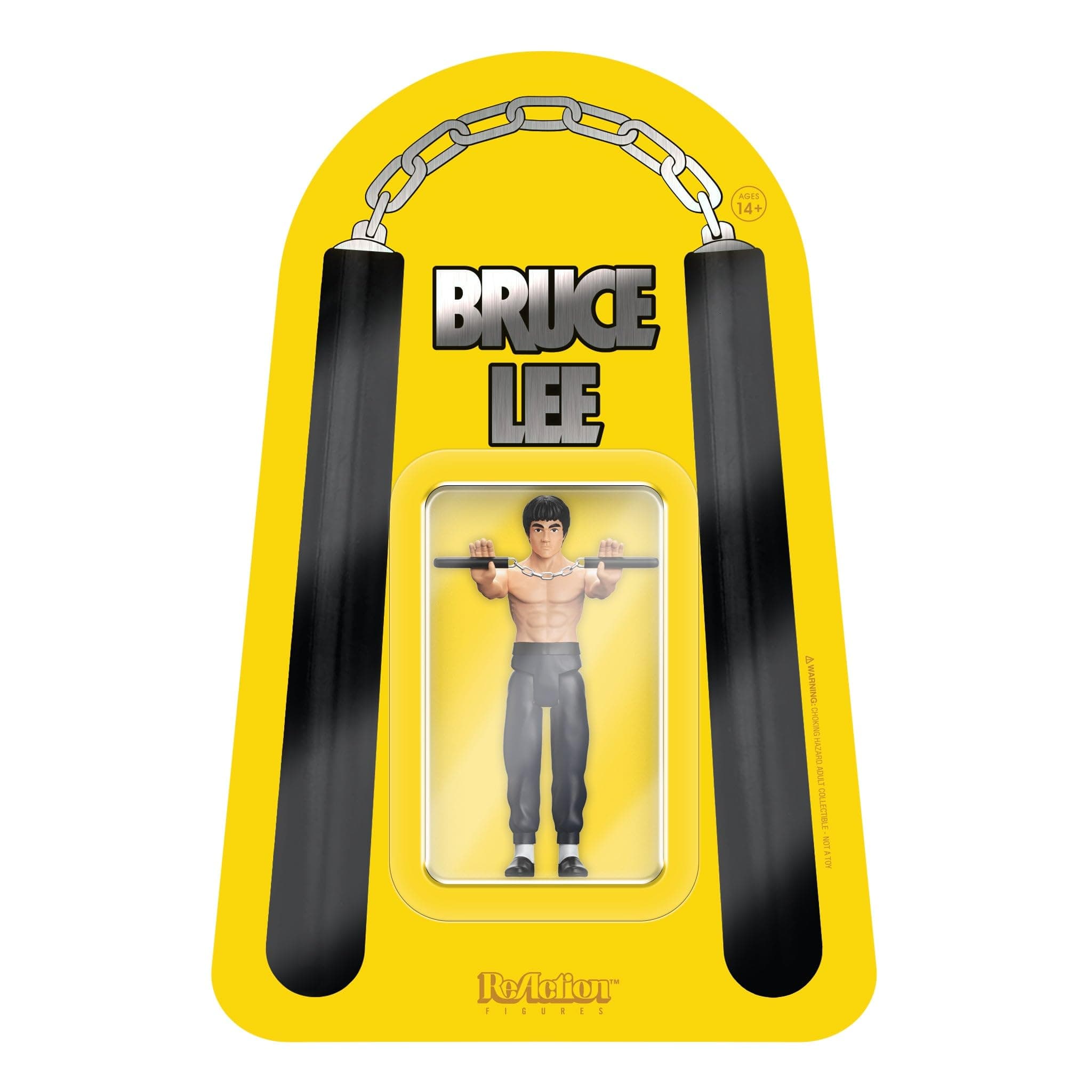 Super7 Bruce Lee Dragon Flex - 3.75" Bruce Lee Action Figure with Accessories, Classic Movie Collection and Retro Toy