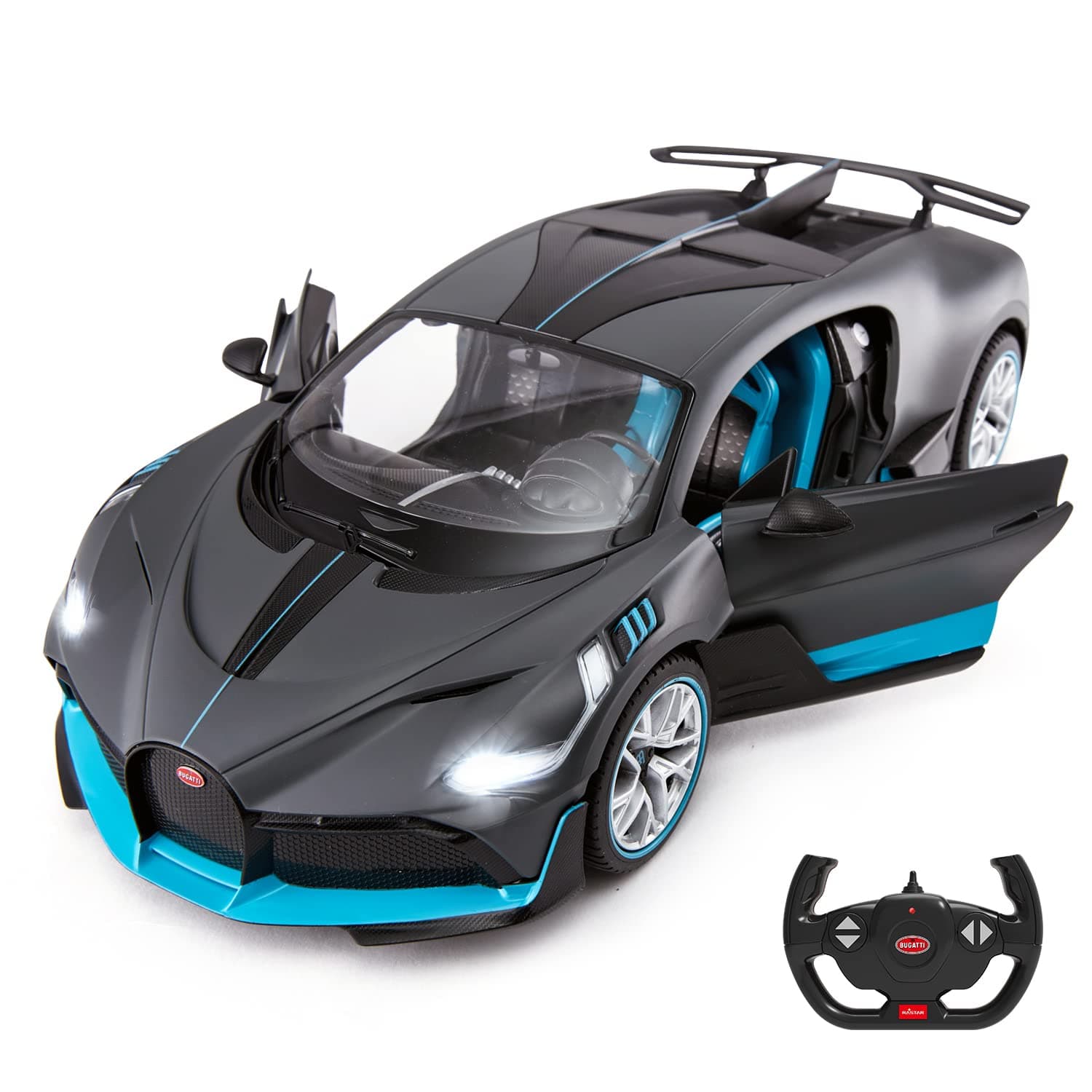 RASTAR BUGATTI DIVO Remote Control Car 1/14 - Limited Edition Bugatti Model for Adults & Kids - Silver Grey
