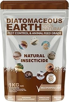 Diatomaceous Earth Powder Duster Pest Control Natural Insecticide Powder Bed Bug Killer, Mites Flea & Tick, Ant Killer, Crawling Insect Solution Non-Toxic DE Feed Grade (1kg)