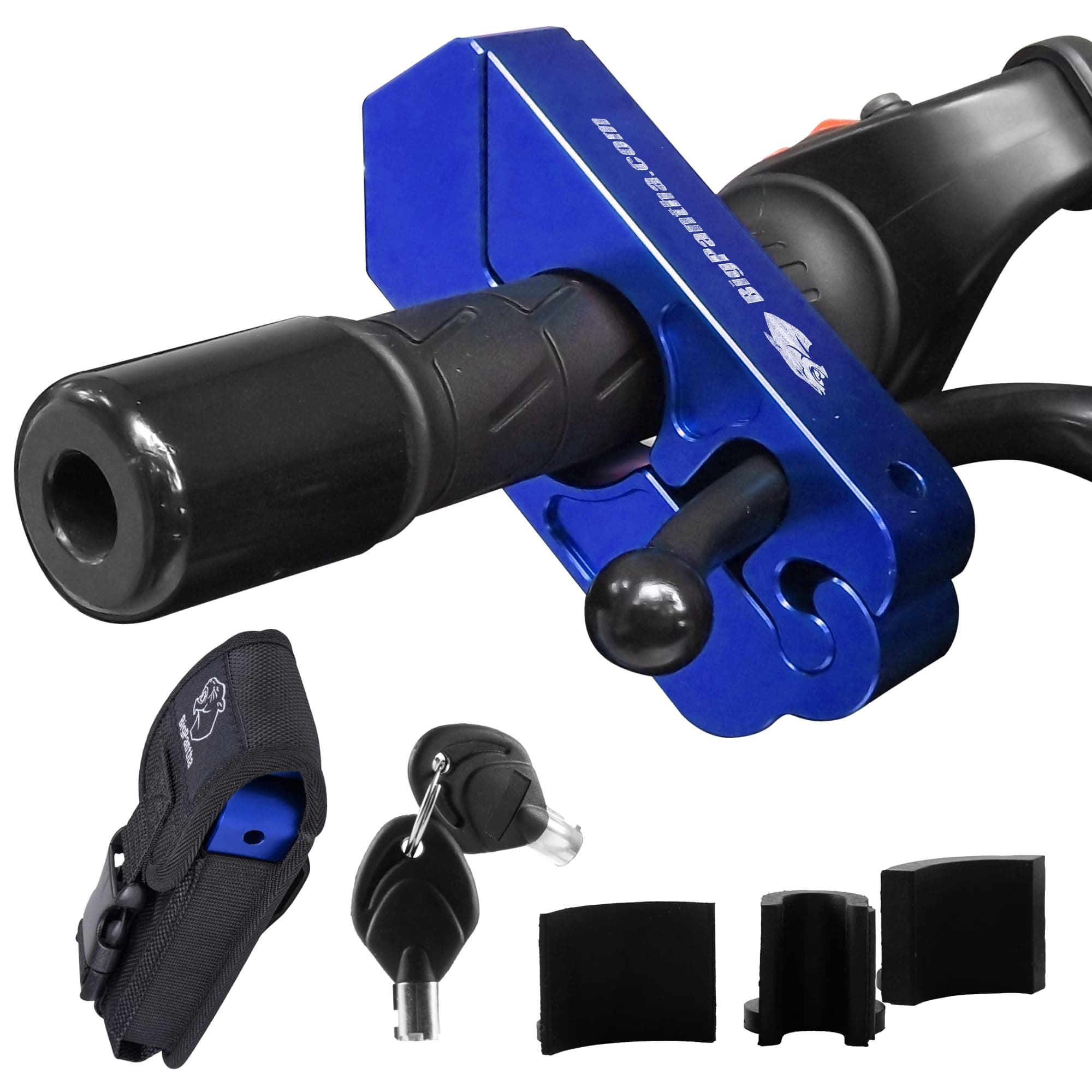 Black Motorcycle Grip Lock