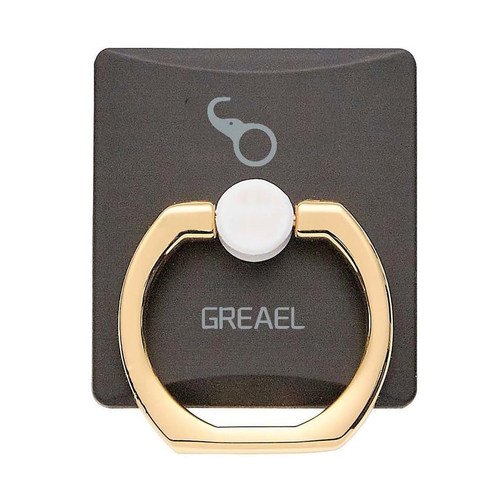 2017 Phone Kickstand Mount Ring (GREAEL FG) with Phytoncide Scent / Phone Rotatable Kickstand 24K Gold Plated Finger Ring Holder/ Kickstand for iPhone 7/7 Plus/SE/6S/6/6S Plus/6 Plus/ Black