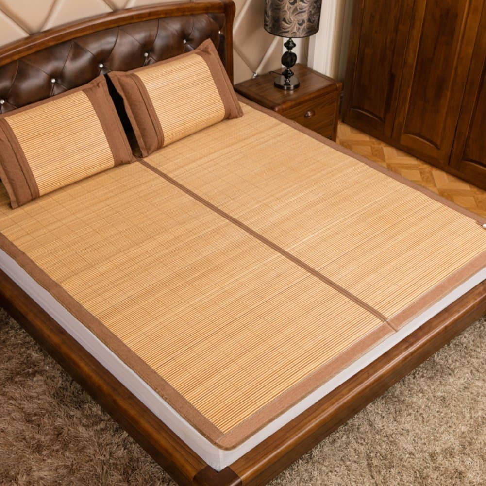 DHUANZZCA Summer Sleeping Mat/Double Mat/Ice Silk Bamboo Mat/Student Dormitory Mat-A 0.8m