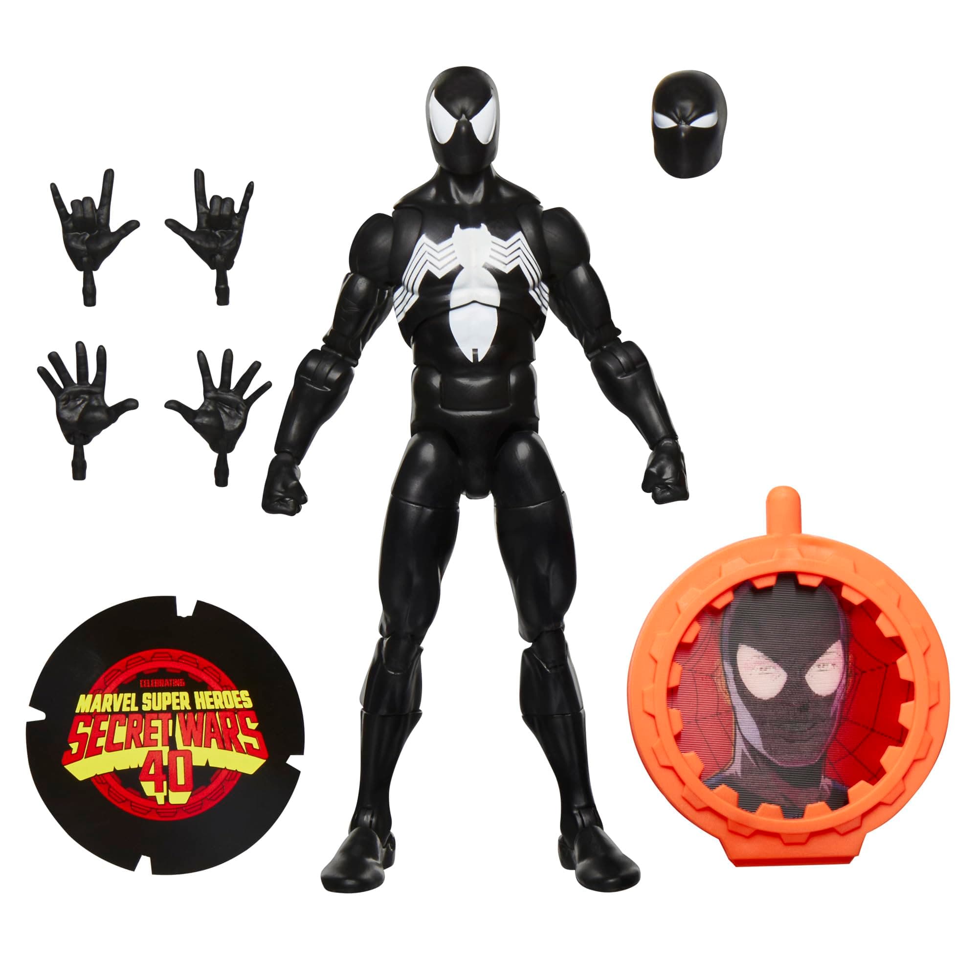 Hasbro Marvel Legends Series Spider-Man, Retro Marvel Comics Secret Wars Collectible 6" Action Figure with Shield G0779 Authentic