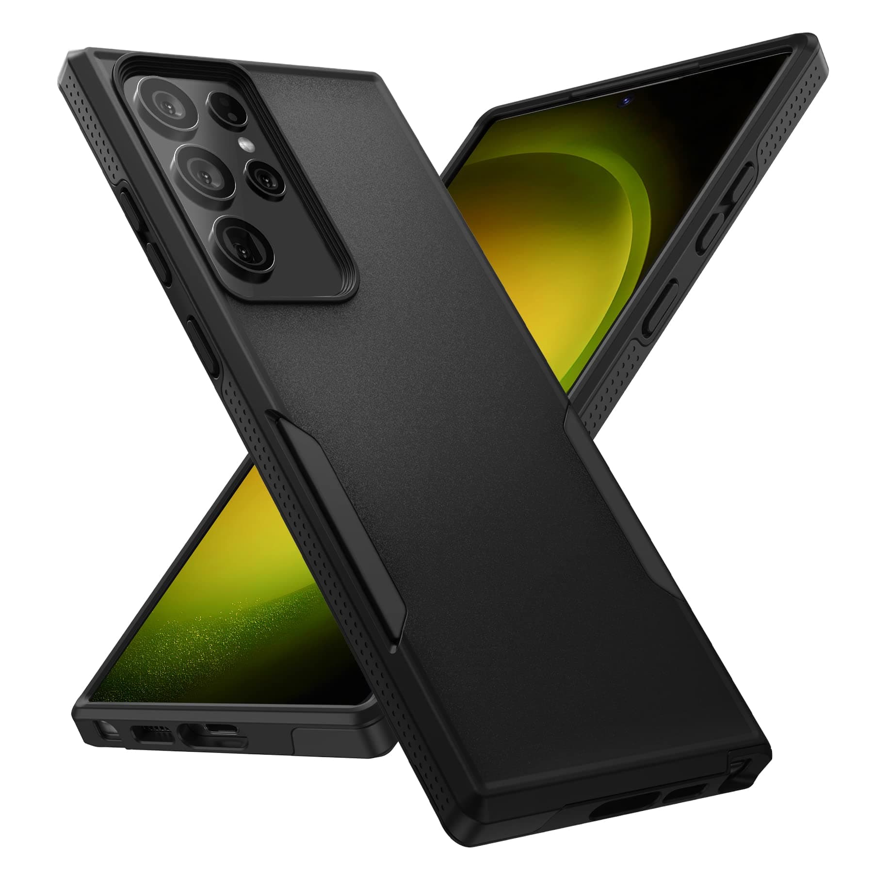 for Samsung Galaxy S23 Ultra Case, [2 Layer Structure Protection] [Military Grade Anti-Drop] Lightweight Shockproof Protective Phone Case for Galaxy S23 Ultra 5G 6.8 inch' 2023-Black