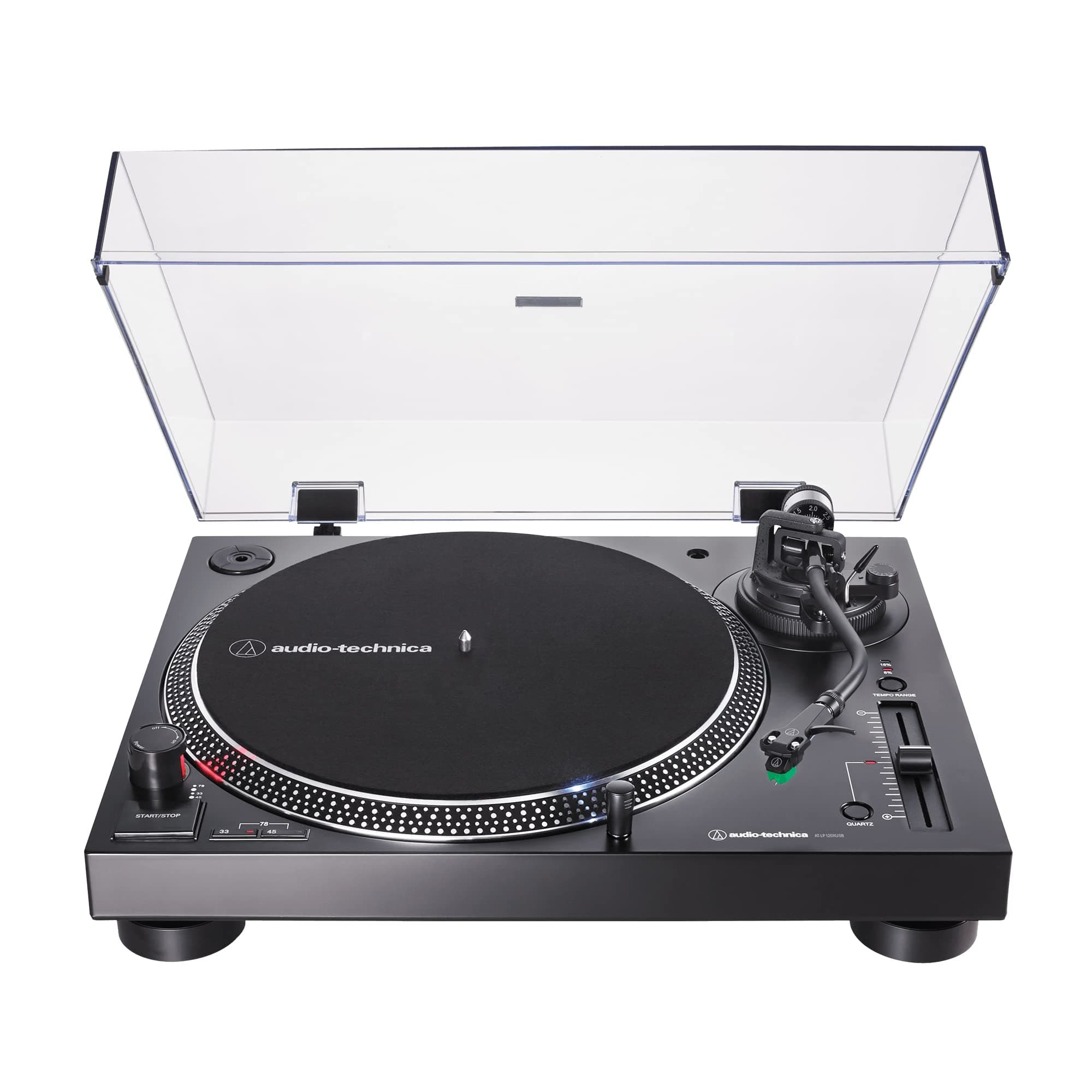 Audio Technica AT LP120XUSB SV Direct Drive USB Turntable AT LP120XUSB BK, Black, Wired
