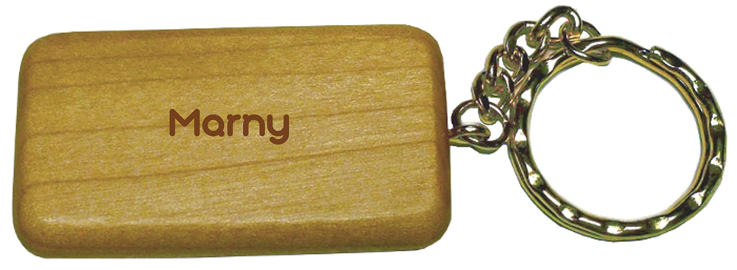 Wood keychain: Marny (first name, last name, nickname)