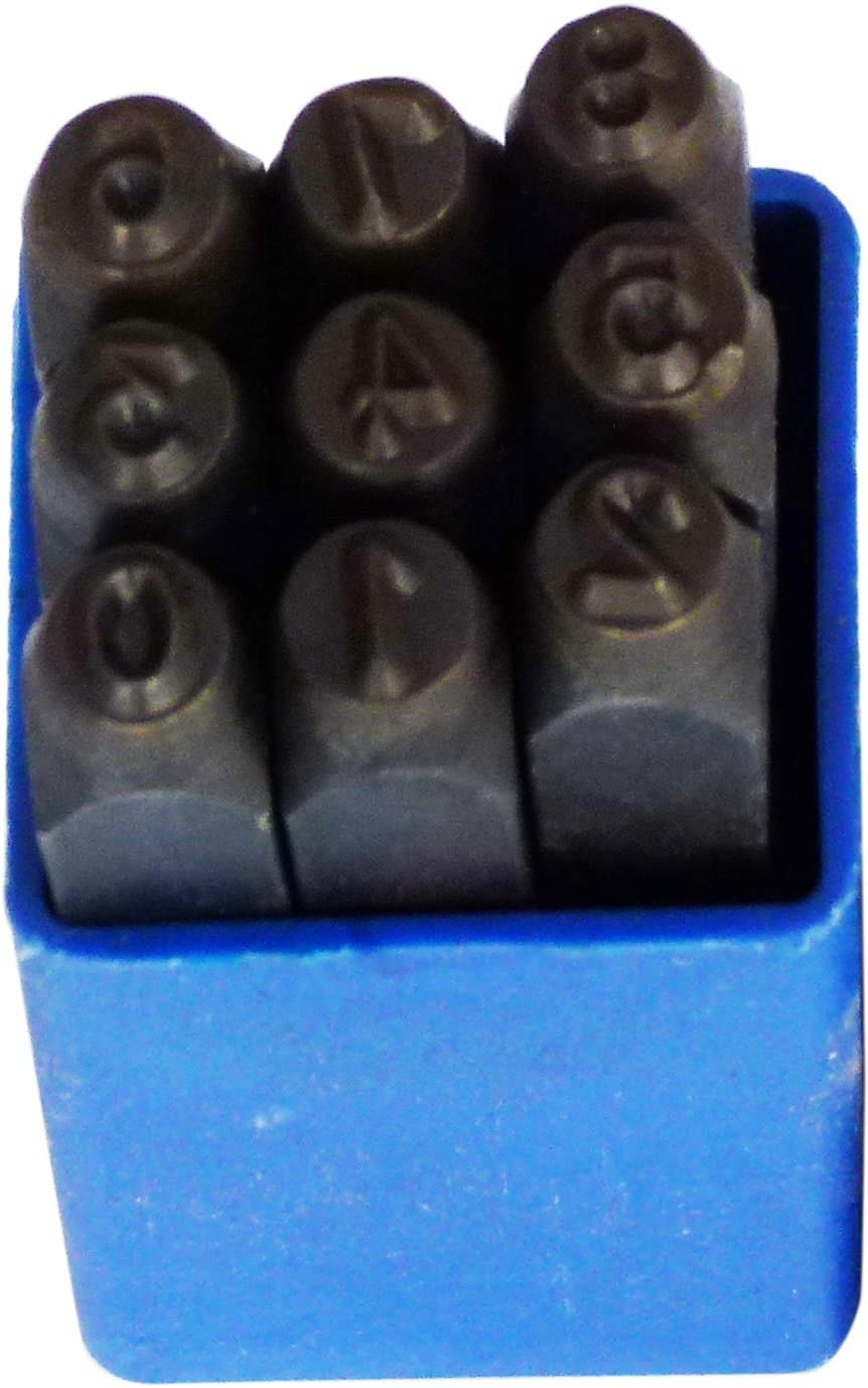Number Punch Set, Hauteur 12 mm.