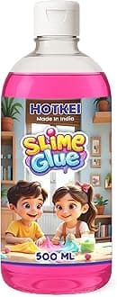 500 ml Pink Slime Glue DIY Magic Jelly Putty Toy for Slime Making Maker kit Set Liquid Gel Games Birthday Gift Toys for Boys Girls Kids for Making Slimes at Home 3 to 10 Years