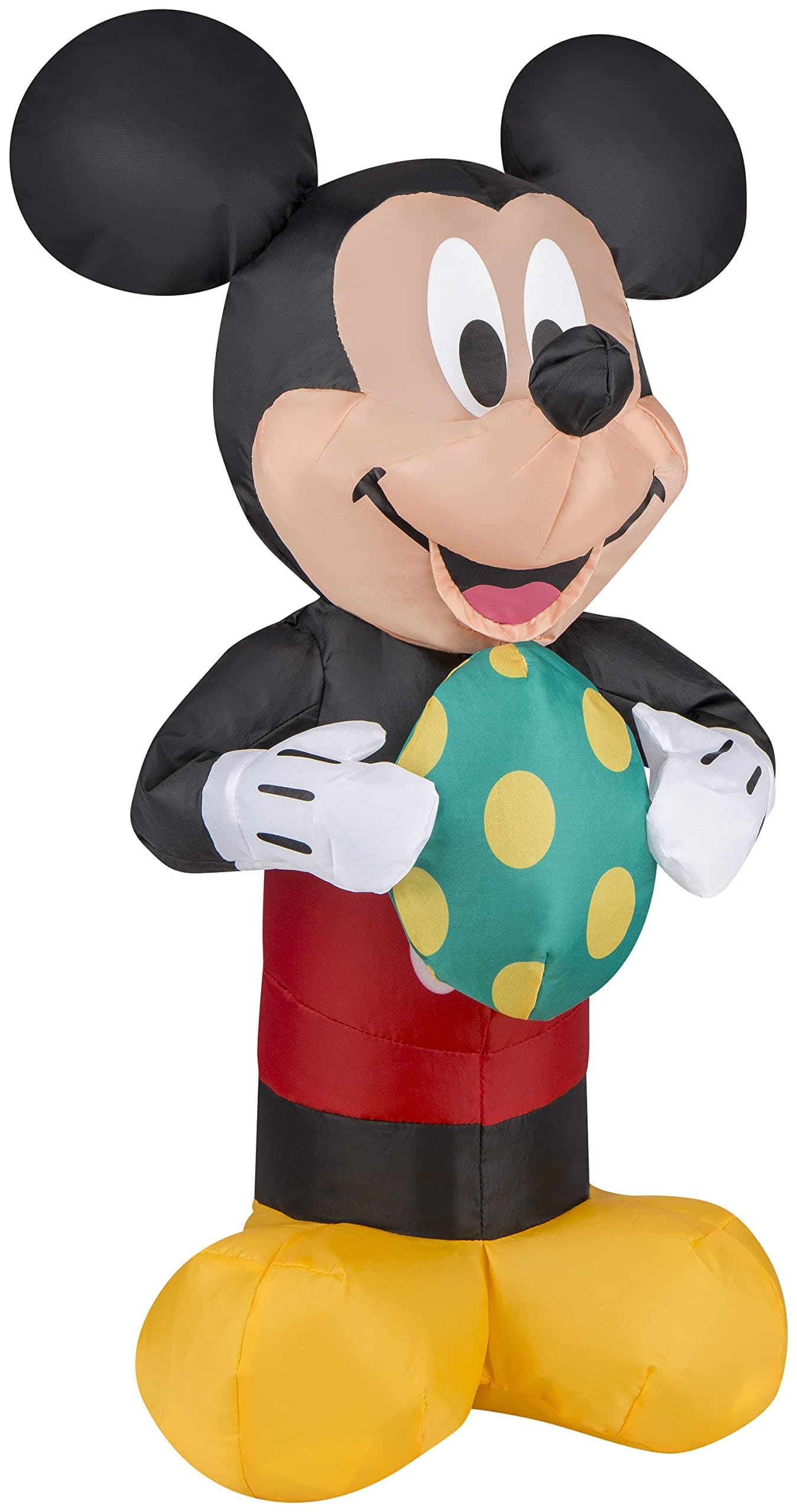 Gemmy Airdorable Airblown Easter Mickey Mouse w/Egg Disney, 1.5 ft Tall, Black