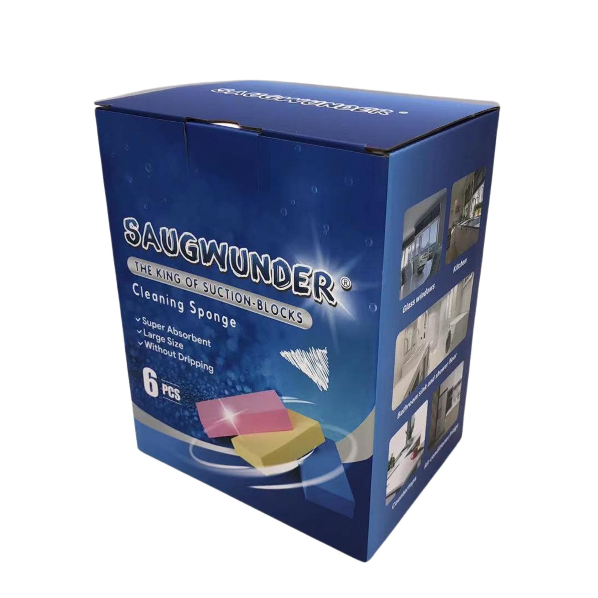 SAUGWUNDER Super Absorbent Water Sponge Durable Stuff PVA Sponge Use in Car Boat Kayak Bathroom After Shower Pick Up Water Like Vacuum All Purpose Kit Cleaning Supples (Multi-Color, 6X)