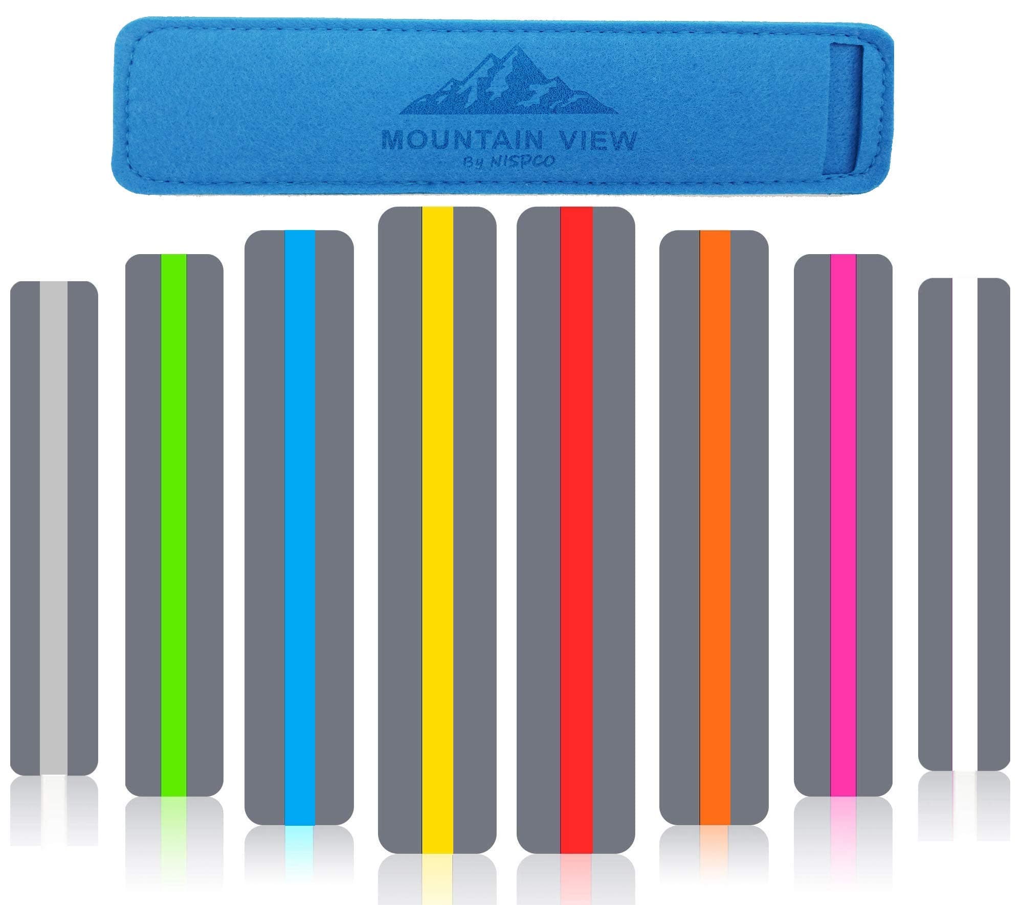 (8 Pack) Reading Guide Strips by NISPCO® / Highlighter/Highlight Strips/Colored Overlays/Bookmark / Assorted Colors/Helps with Dyslexia/DOMINATION PRODUCTS® Exclusively by NISPCO