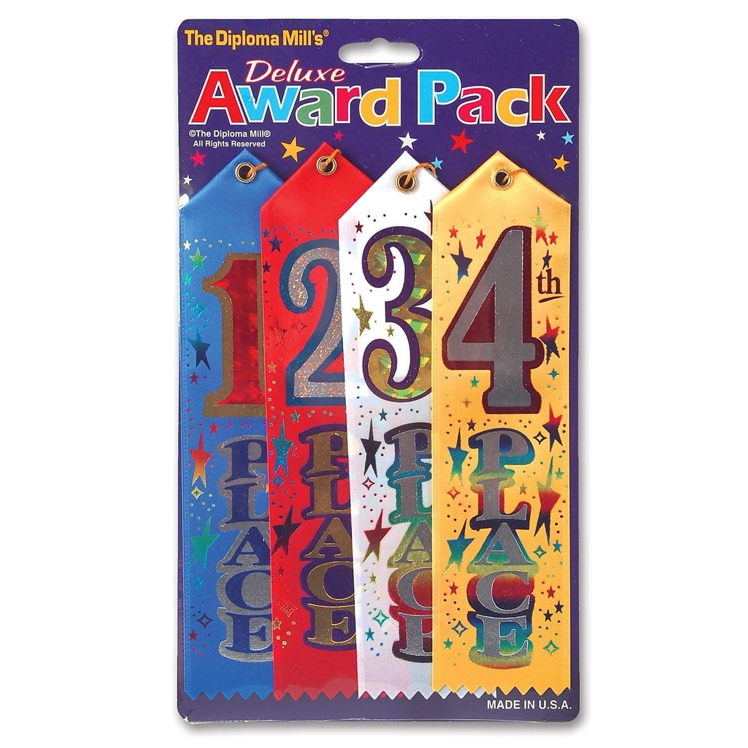 Beistle 1st/2nd/3rd/4th Place Award Pack Ribbons