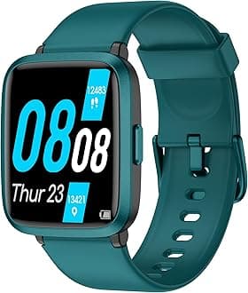 Smart Watch, Fitness Tracker with Touchscreen, Heart Rate Monitor, Blood Oxygen, Sleep Tracking Fitness Watch 5ATM Waterproof Smartwatch for Women Men Pedometer Step Calories for Android iOS