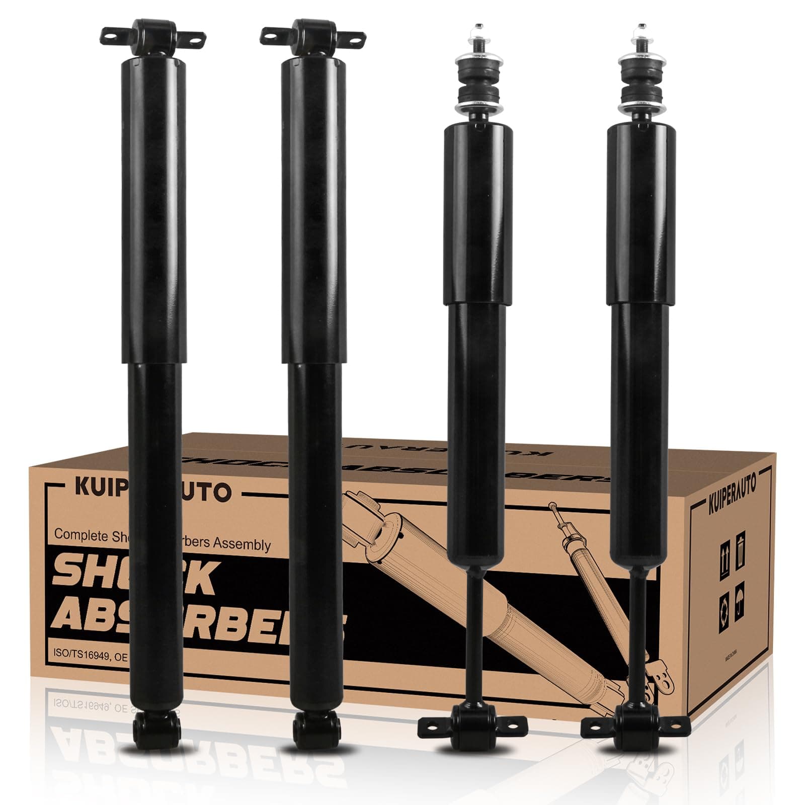 Front+Rear Complete Shock Absorbers Struts Assembly Set 341302 344269 Compatible for 1995-2005 Ford Explorer Compatible for 1997-2001 Mercury Mountaineer Replacement 4PCS