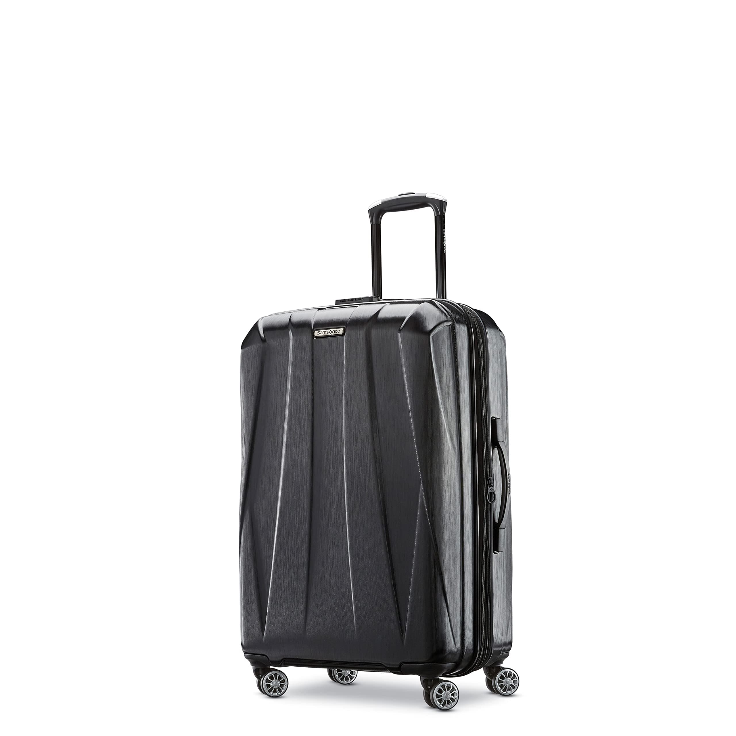 Centric 2 Hardside Expandable Luggage with Spinner Wheels, Black, Checked-Medium 24-Inch
