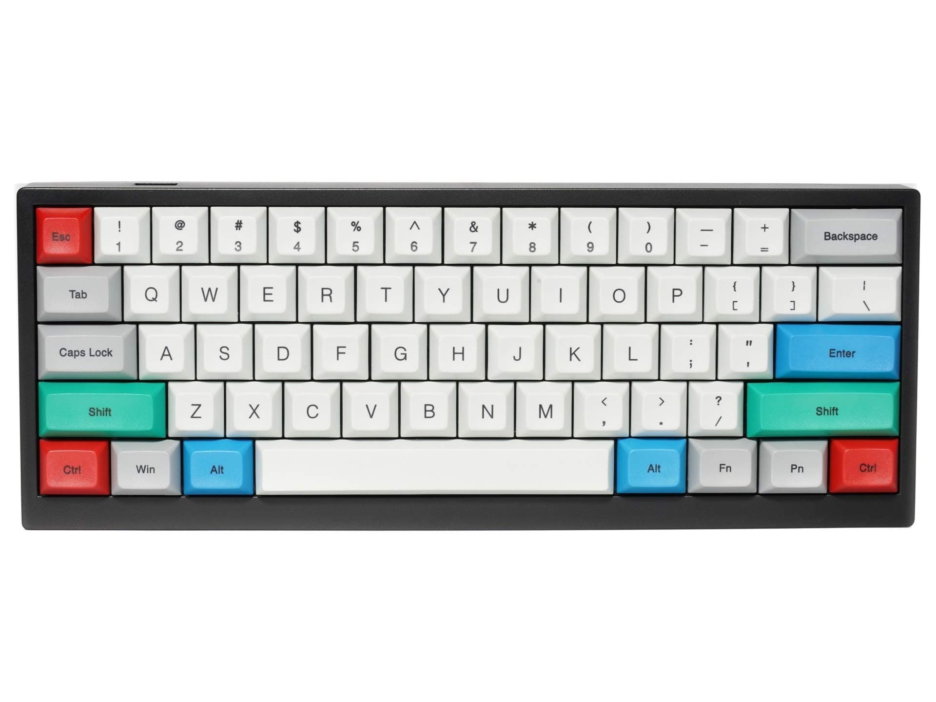 Vortexgear Tab 60 Mechanical Gaming Keyboard - Wired/Wireless - PBT Dye Sub - Cherry Mx - Programmable - 61 Keys - USB Type C & Bluetooth 3.0 (Cherry Mx Clear)