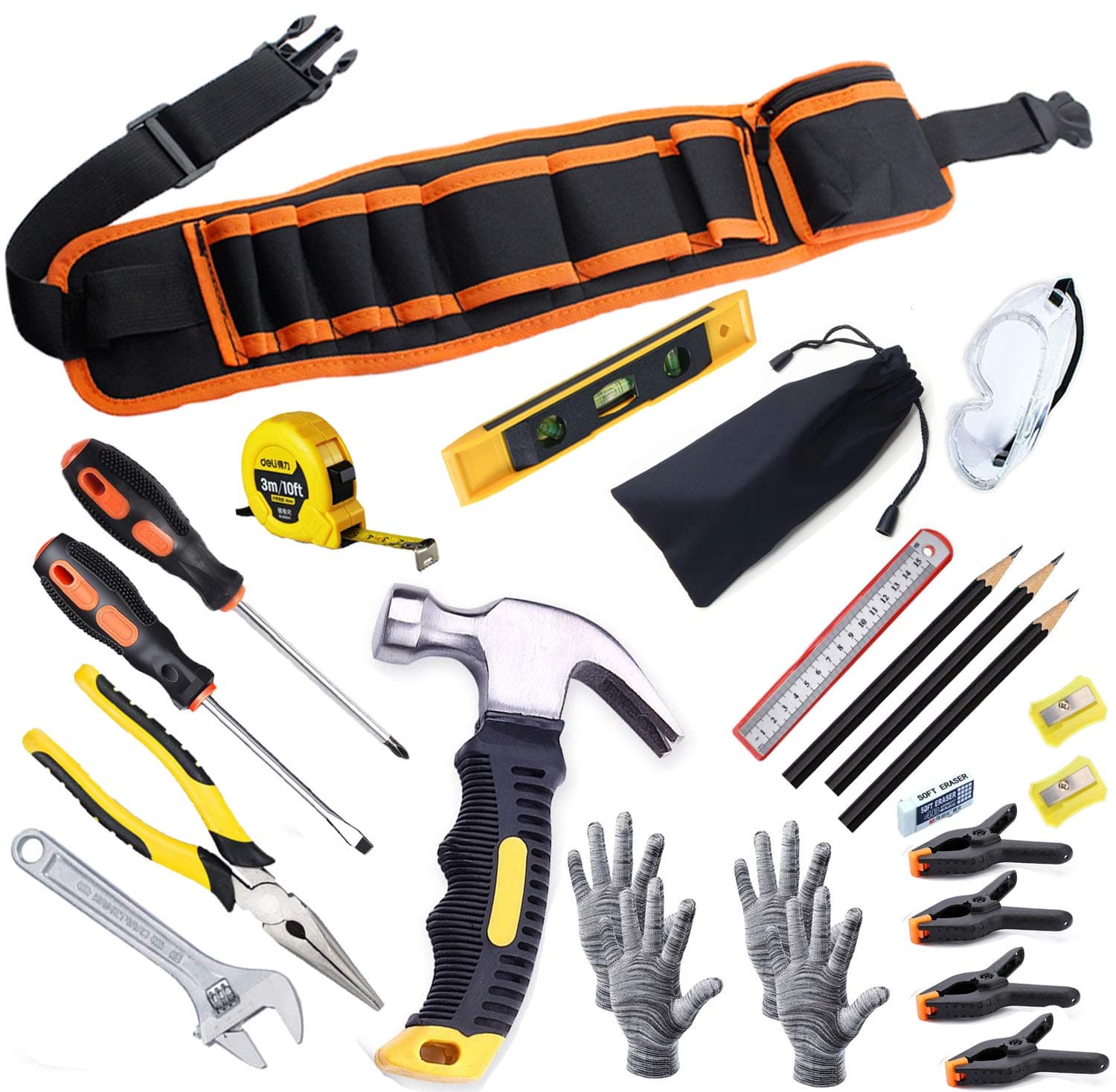 25 Piece Kid's Tool Kit Set with Tool Belt