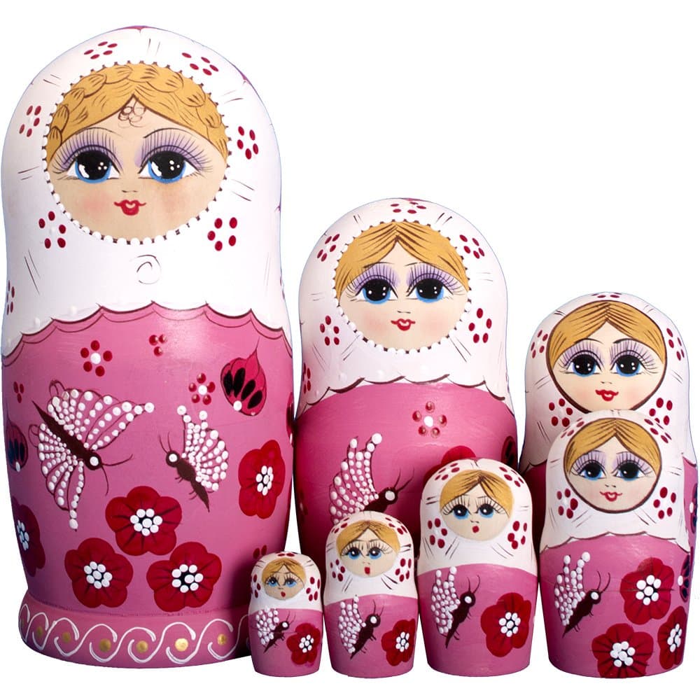 YAKELUS 7pcs Russian Nesting Dolls Matryoshka handmade0703