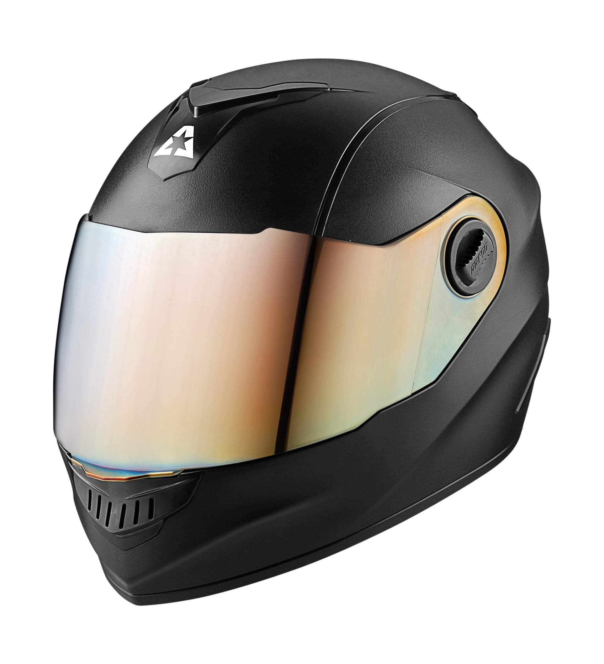 Aaron Alpha Full Face Helmet with Metallic Visor (Black)