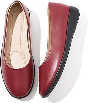 Women's Flats Comfortable Black Flats Shoes Women Round Toe Ballerina Flats Leather Dress Shoes Work Flats for Office
