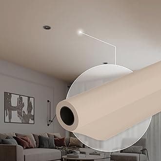 Ceiling Decor Film - Beige Matt PVC Stretch Ceiling - Room Ceiling Covering Kit, DIY Installation for Modern Ceiling Design fits Kit #8 Film Size 6'7'' * 6'7''