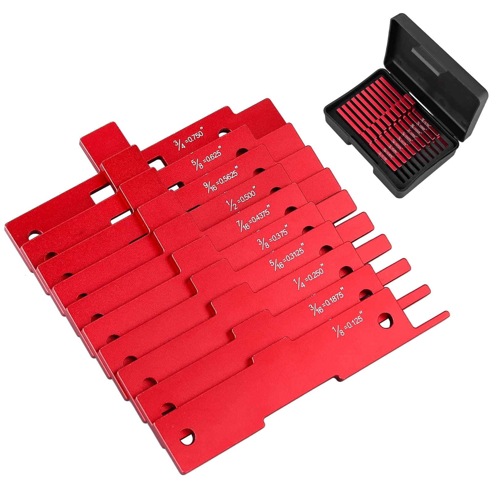 Setup Blocks Woodworking, 10pcs Precision Aluminum Set Up Bars Set Up Blocks Height Gauge Set for Woodworking Router and Table Saw Accessories