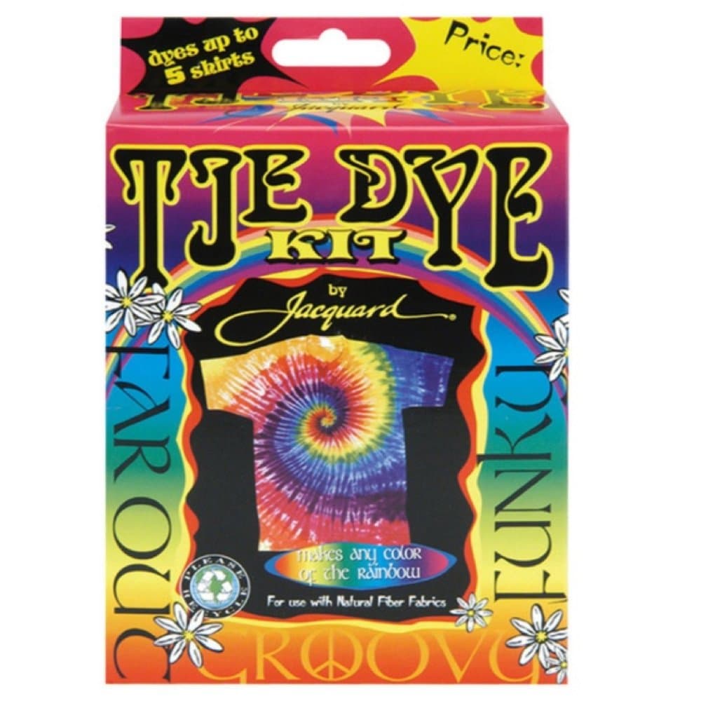 Funky Groovy Tie Dye Kit - Includes Pre-Measured Procion MX Dye in Magenta Turquoise and Yellow - with Soda Ash Dye Fixer