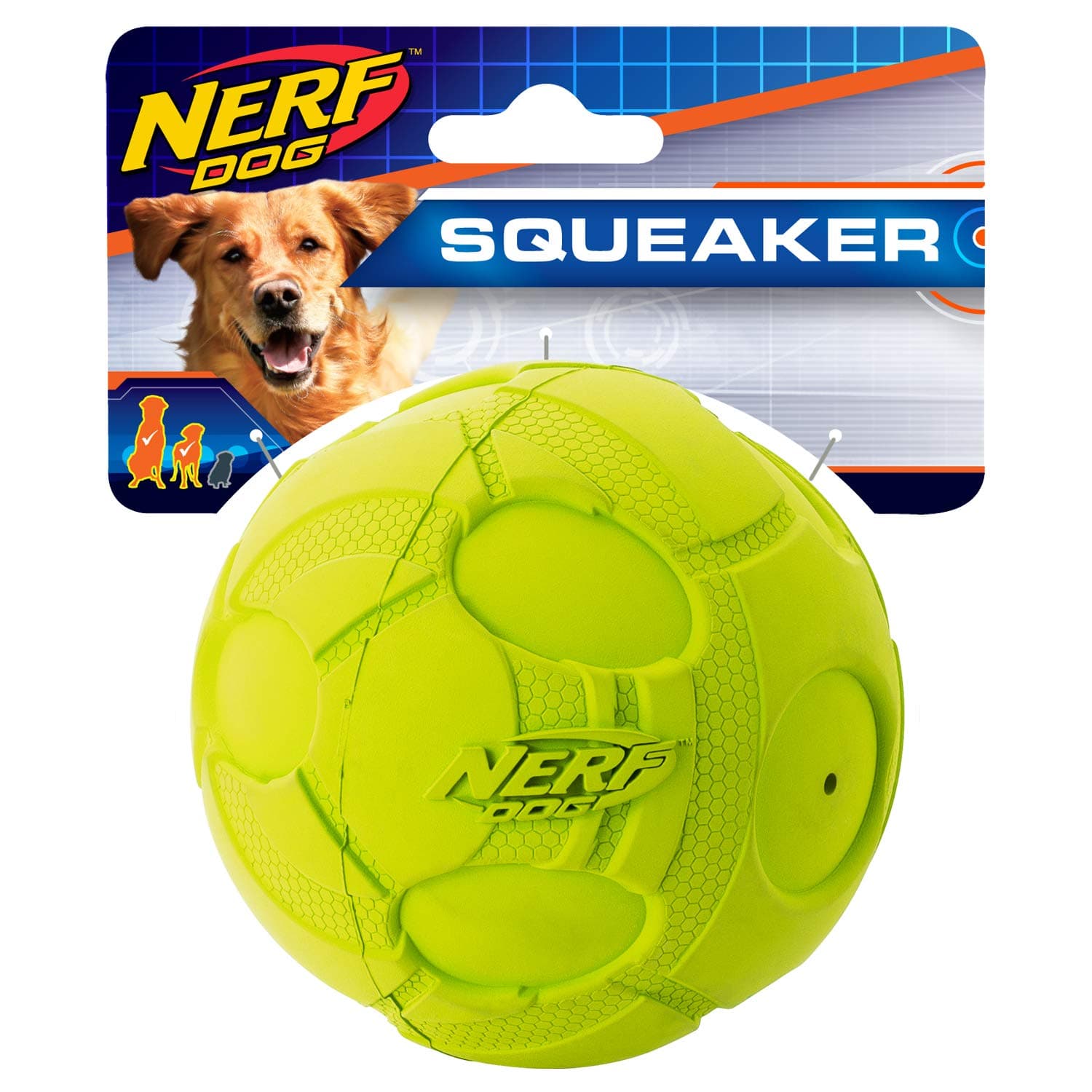 3.8in Bash Squeak Ball - Green