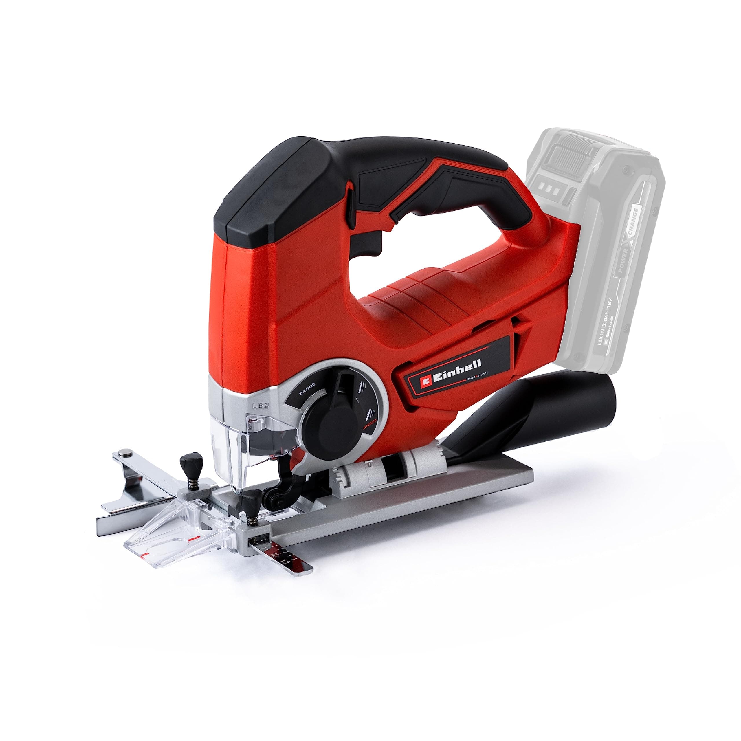 Einhell 18V Cordless Jigsaw with Angle Adjustment, Power X-Change, Battery Powered Electric Saw to Cut Wood, Plastic and Metal (Battery Not Included) 4321200