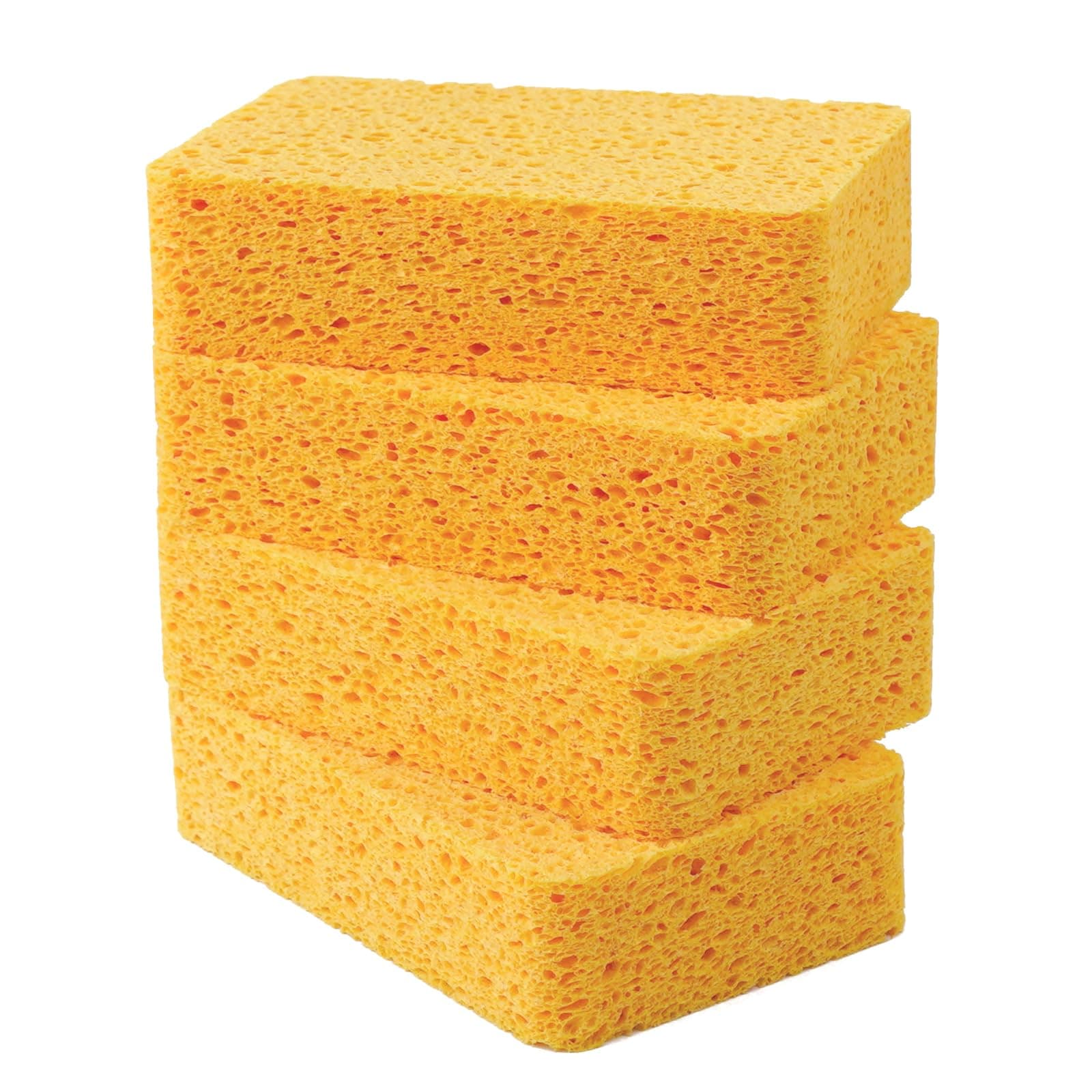 5.4 x 3.5 x 1.2 inch, Large Sponge, Kitchen Sponges, Extra Thick Sponge, Cellulose Sponges, Dish Washing Sponges, Cleaning Sponges, Commercial Sponges, NBStarTech Compressed Sponges x 4PCS