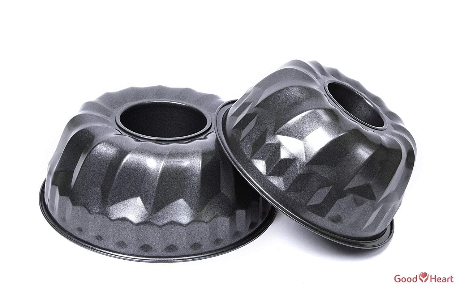 Original Bundt Pan Set, 2-Piece Best Nonstick Bake Ware for Elegant Bundt Cakes – 8in, 10in Fluted Tube Mold Bundt Cake Pan, Fancy Form Turns You to a Baking Superstar by Goodheart