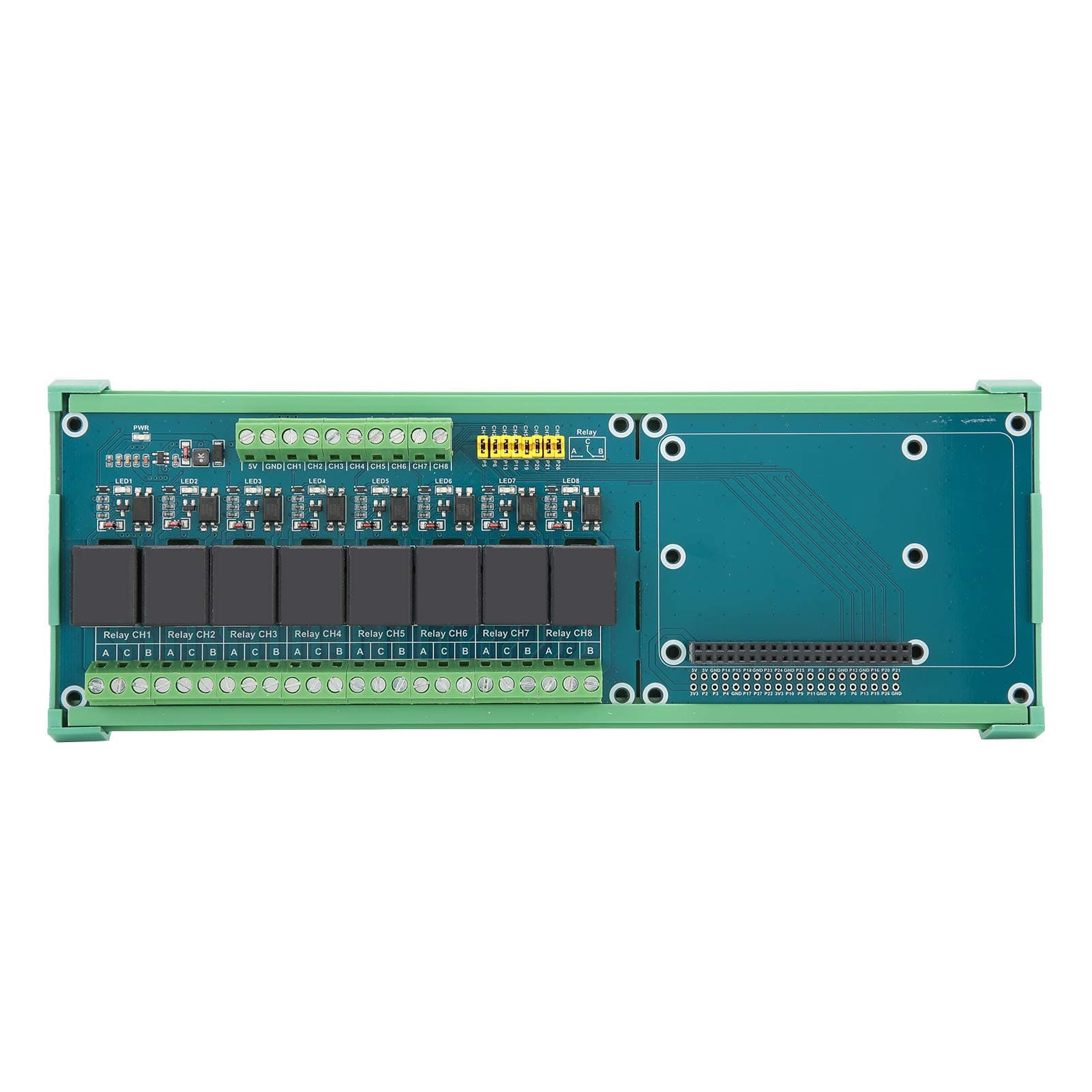 Relay Module, 5V Extension Board Module with 8 Relay Controls and Screw Terminal Blocks for Raspberry Pi 4B/3B+ Relay Module