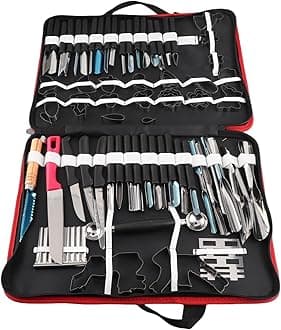 Yosoo 80PCS/Set Culinary Carving Tool Kit,Chrome steel Culinary Carving Peeling Tools Kit,for Fruit Vegetable Garnishing Carving Slicing including Carry Bag Halloween Pumpkin Carving Kit