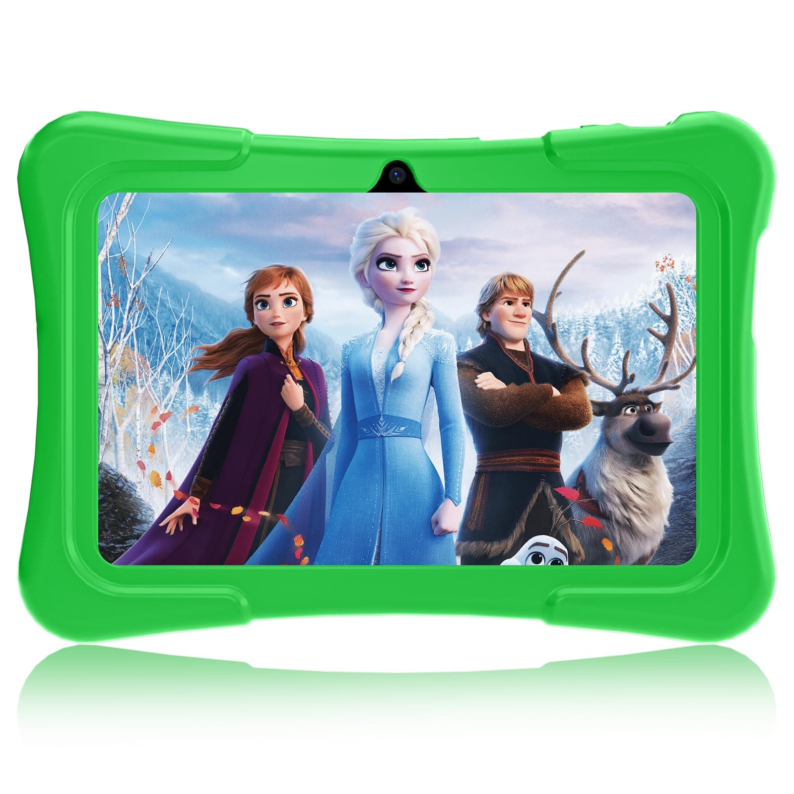 Kids Tablet, 7 inch Android Tablet for Kids, Quad-core 32GB ROM, Toddler Tablets with Bluetooth, WiFi, FM Parental Control, Dual Camera,Shockproof Case, Kids App Pre-Installed (Green)